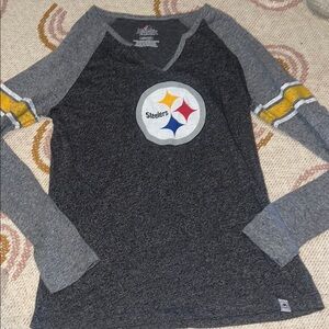 Majestic brand Steelers Long Sleeve Gray Shirt XS